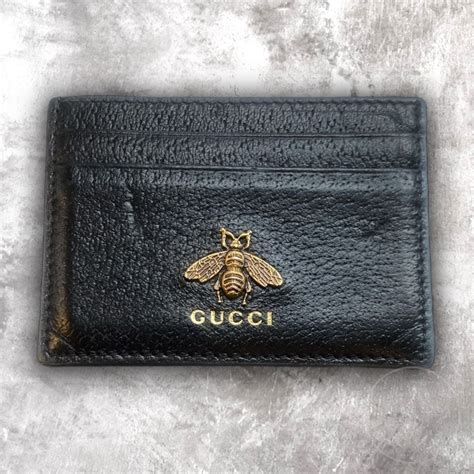 gucci card holder bee|gucci animalier card holder.